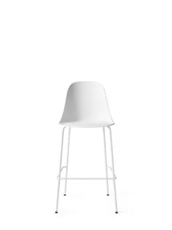 MENU Harbour Bar Side Chair 75 Cm, White - Light Grey Steel 7 MENU Harbour Bar Side Chair 75 Cm, White - Light Grey Steel -Stools Store 9281639 Harbour Side Bar Chair White LightGrey Front