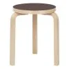 Artek Aalto Stool 60, Mauve Linoleum - Birch -Stools Store AK071999 4172
