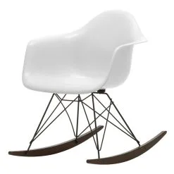 Vitra Eames RAR Rocking Chair, White - Basic Dark - Dark Maple