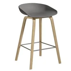 HAY About A Stool AAS32, 65 Cm, Soaped Oak - Grey