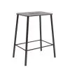 Frama Adam Stool, 50 Cm, Anthracite Leather - Matt Black -Stools Store Adam jakkara 50 cm antrasiitti nahka matta musta TM