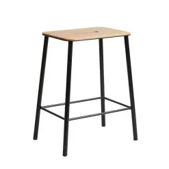 Frama Adam Stool, 50 Cm, Oak - Matt Black