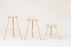 Form & Refine Shoemaker Chair No. 68 Bar Stool, Beech -Stools Store F R Shoemakerchair 49 68 78 beech front 1