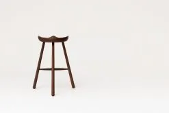 Form & Refine Shoemaker Chair No. 68 Bar Stool, Smoked Oak -Stools Store F R Shoemakerchair 68 smoked oak back