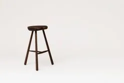 Form & Refine Shoemaker Chair No. 68 Bar Stool, Smoked Oak -Stools Store F R Shoemakerchair 68 smoked oak perspective