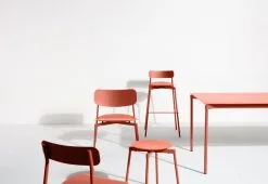 Petite Friture Fromme Stool, Coral -Stools Store FAMILLE FROMME COULEUR 2