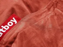 Fatboy Original Slim Velvet Recycled Bean Bag, Rhubarb -Stools Store FATBOY Original Slim Velvet Rhubarb Close up 02 104802