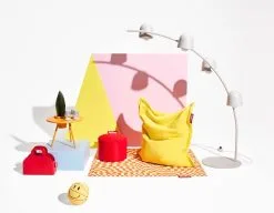 Fatboy Original Stonewashed Bean Bag, Lemon Curd -Stools Store FATBOY stilleven original masterpiece 03 role