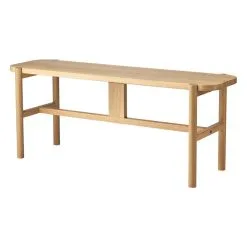 FDB Møbler J177 Havneholmen Bench, Lacquered Oak