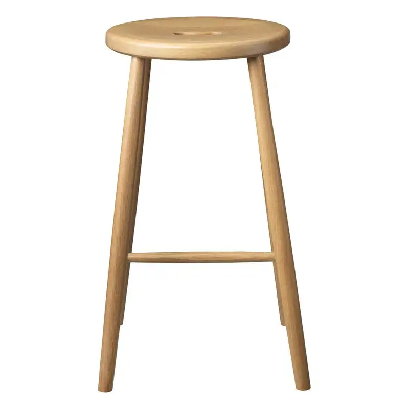 FDB Møbler J27C Counter Stool, 65 Cm, Lacquered Oak 3 FDB Møbler J27C Counter Stool, 65 Cm, Lacquered Oak