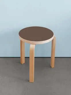 Artek Aalto Stool 60, Mauve Linoleum - Birch -Stools Store FDS Artek 60 stool lifestyle 2023 EE 5