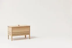 Form & Refine A Line Storage Bench, 68 Cm, White Oak -Stools Store FR A Line Storage bench 68 white oak perspective