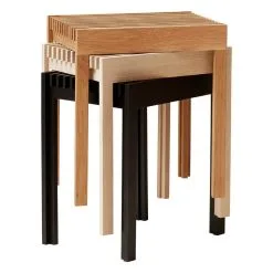 Form & Refine Lightweight Stool, Black Stained Oak -Stools Store FR Lightweight stool Stacked