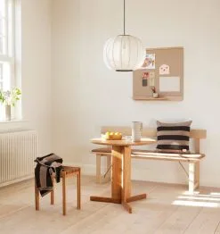 Form & Refine Position Bench 155, White Oiled Oak -Stools Store Form and Refine Living Trefoil Table Position Bench Lightweight Stool