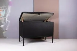 Maze Frank Storage Bench, Black -Stools Store Frank Black Open