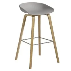 HAY About A Stool AAS32, 75 Cm, Soaped Oak - Grey