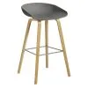 HAY About A Stool AAS32, 75 Cm, Lacquered Oak - Grey 2 HAY About A Stool AAS32, 75 Cm, Lacquered Oak - Grey -Stools Store HAY 256727