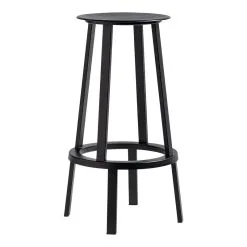 HAY Revolver Bar Stool, 76 Cm, Black