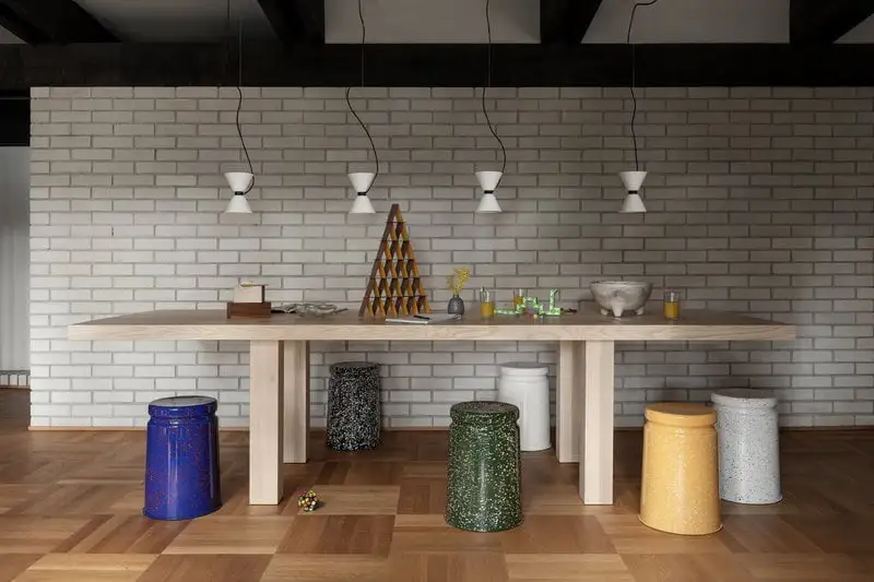 Hem Last Stool, Black - White Splatter 4 Hem Last Stool, Black - White Splatter - Image 2