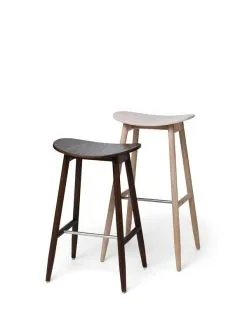 Massproductions Icha Bar Stool, 65 Cm, Walnut Stained Beech -Stools Store IC CIH 01
