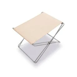 Fredericia JG Folding Stool, Brushed Steel - Natural Leather -Stools Store JG 6565 leather90 detail 7