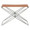 Fredericia JG Folding Stool, Brushed Steel - Cognac Leather -Stools Store JG 6565 leather95 brushedsteel v1
