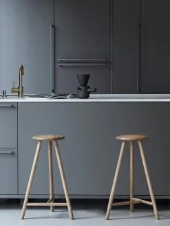 Nikari Perch Bar Stool 75 Cm, Oak -Stools Store Jakkarat1 Pysty Tammi muokattu