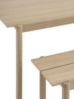 Muuto Linear Wood Bench 170 X 34 Cm, Oak -Stools Store Linear wood oak table 200 detail 9 Muuto 5000x6667 hi res