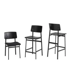 Muuto Loft Bar Stool 75 Cm, Black -Stools Store Loft family black black Muuto 5000x5000 hi res 1