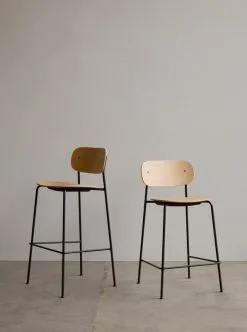 MENU Co Counter Chair 65,5 Cm, Black Steel - Oak -Stools Store MENU Co Counter Chair Co Bar Chair 00