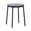 Normann Copenhagen Circa Stool, Black Steel - Black Oak -Stools Store NC22 Circa8 SM
