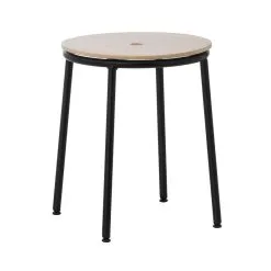 Normann Copenhagen Circa Stool, Black Steel - Oak
