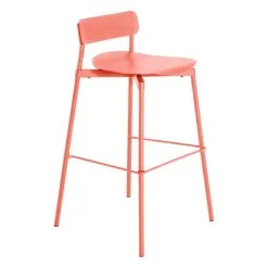 Petite Friture Fromme Bar Stool, 75 Cm, Coral -Stools Store Petite Friture bar stool FROMME corail 3 ee