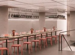 Petite Friture Fromme Stool, Coral -Stools Store Restaurant 50 4K