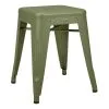Tolix Stool H45, Olive, Matt Fine Textured -Stools Store TL00519 OLIVE TabouretH45 Olive C EE