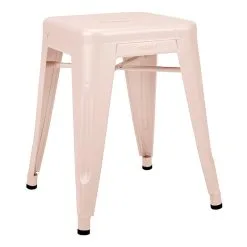 Tolix Stool H45, Powder Rose, Matt Fine Textured
