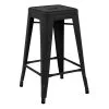 Tolix Stool H60, Matt Black -Stools Store TL00555 NOIR TabouretH65 Noir C EE