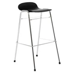 Hem Touchwood Bar Stool, 75 Cm, Black - Chrome