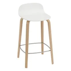 Muuto Visu Counter Stool, 65 Cm, Oak - White