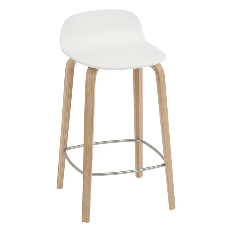 Muuto Visu Counter Stool, 65 Cm, Oak - White 3 Muuto Visu Counter Stool, 65 Cm, Oak - White