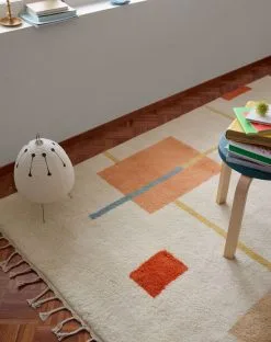 Artek Aalto Stool 60, Petrol - Birch 12 Artek Aalto Stool 60, Petrol - Birch -Stools Store patch 02 wool shaggy rug interior winter close