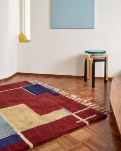 Artek Aalto Stool 60, Petrol - Birch 11 Artek Aalto Stool 60, Petrol - Birch -Stools Store path 01 wool shaggy rug interior winter close