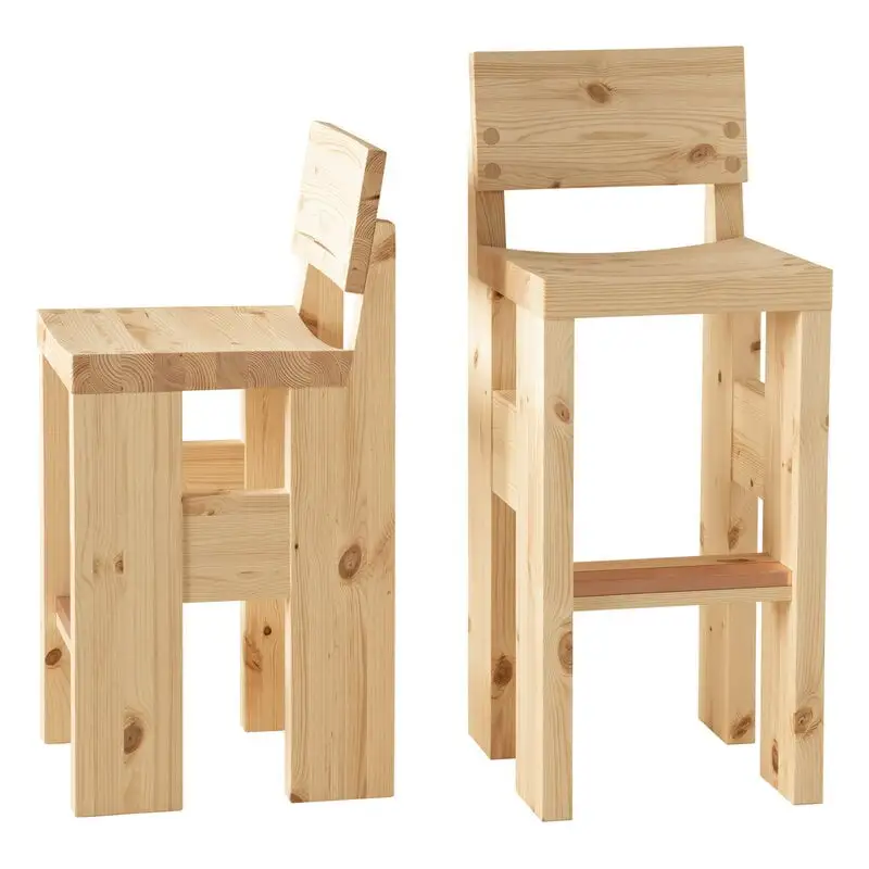 Vaarnii 001 Bar Stool, 76 Cm, Pine 8 Vaarnii 001 Bar Stool, 76 Cm, Pine - Image 6